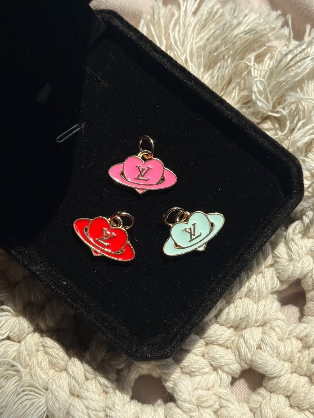 💎Charm ONLY logo heart LV Upcycled